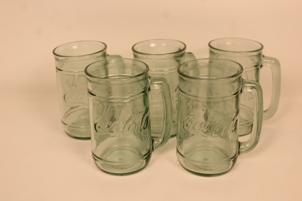 Vintage Coca-Cola Green Stein Mugs