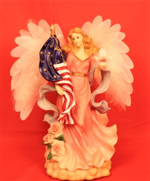 Vintage New Moving Wing Fiber optic Statue