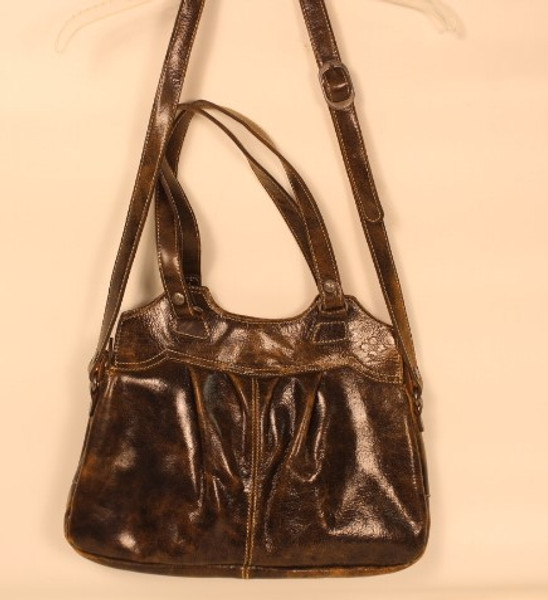 Patricia Nash Dark Brown Leather Shoulder Bag