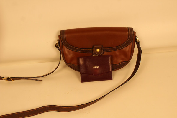 Mark Cross Italian Leather Pochette and Wallet