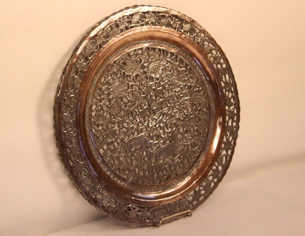Vintage Handcrafted Copper Tray/Charger