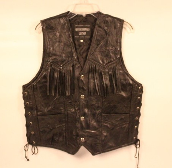 Italian Stone Buffalo Leather Vest