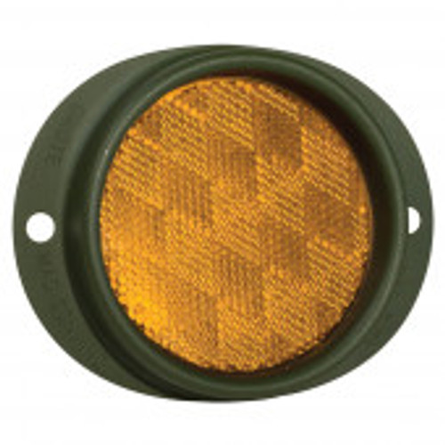 Grote 3" Round Reflector With Gasket Yellow 40163 Grote 3" Round Reflector With Gasket Yellow 40163