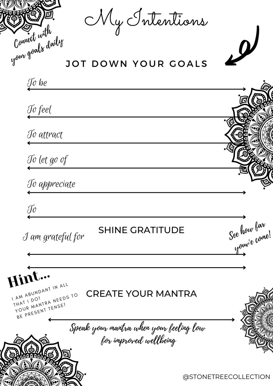 Daily Intentions Worksheet.pdf Free Download Intention Setting PDF