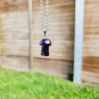 Amethyst Mushroom Necklace 1 Left