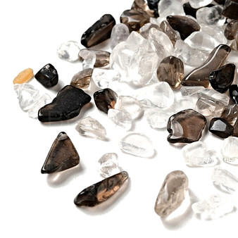 Wholesale Quartz and Smokey Quartz Mix Chips 1000g
