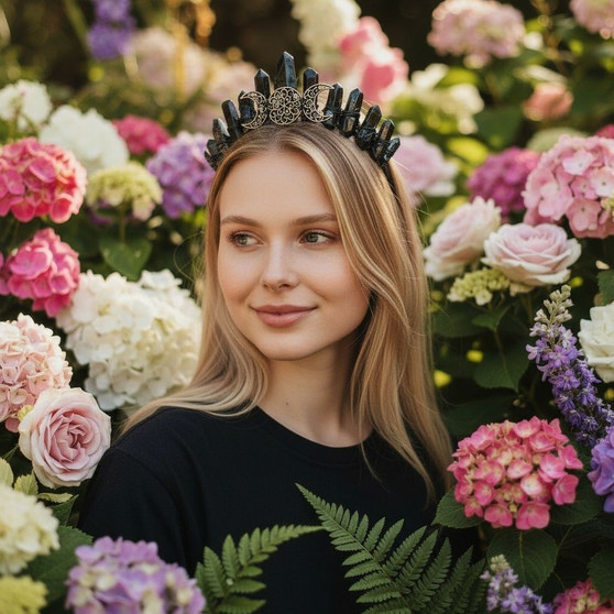 Handcrafted Obsidian Crown

Elevate Your Energy
Discover the beauty and power of our Handcrafted Obsidian Crown. Expertly crafted, this stunning piece is not just an accessory but a strong protective talisman. Obsidian is renowned for its ability to shield you from negative energies, creating a harmonious environment for your spirit.

Reflect and Transform
Known as "The Mirror," obsidian has a profound ability to reveal your true self. It encourages self-reflection, highlighting your growth and guiding you towards personal transformation. Embrace the opportunity for change and unlock your potential.

Chakra Alignment
This crown supports the clearing of energy across all seven chakras. With its powerful properties, it helps identify and unblock any stagnant energy, promoting balance and harmony within.

Emotional Healing
Obsidian is especially soothing for those dealing with grief. Its glossy black surface invites you to confront and process your emotional trauma, facilitating acceptance and healing. Release the past, forgive yourself, and move forward with renewed strength.

Physical Benefits
In addition to its spiritual properties, obsidian offers physical