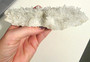 Madagascan Clear Quartz. Clear Quartz is known as the Master Healer. If you only ever own one stone, you better make it clear quartz! For all healing, manifesting, energizing, inspiring, creating, cleansing and amplifying. Clear Quartz resonates with our physcial, mental and emotional being. Sending away negative energy and stimulating the immune system. Encouraging spiritual growth, spirituality and wisdom. This bracelet may bring clarity to the mind and thought process, even clarity of emotions. Assisting with focus, especially studying and concentrating.  Clear Quartz amplifies the energies of any surrounding crystals. It is good for helping improve your memory, improve your energy levels, weight loss, diabetes symptoms & is said to provide some pain relief. Giving you an ongoing energy lift direct from nature. Cleanse and set your intentions before you wear. Clear Quartz aligns with the Crown Chakra. Clear Quartz closely aligns to the personality traits of Zodiac Signs of all. Compliment your crystal healing with our Sage Oil Roller with Green Aventurine shaker gemstones.