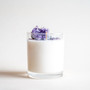 This beautifully hand made soy wax candle is the perfect choice if you’re wanting to gift a loved one ‘Harmony’. Showcasing an amazing Raw Amethyst Cluster softly surrounded by Polished Amethyst Gemstones. Depending on your chosen scent, organic dried flowers to top this recyclable solid glass vessel. This Crystal Candle has a long Burn Time of 44 hours. Arrives in a box ready to gift!