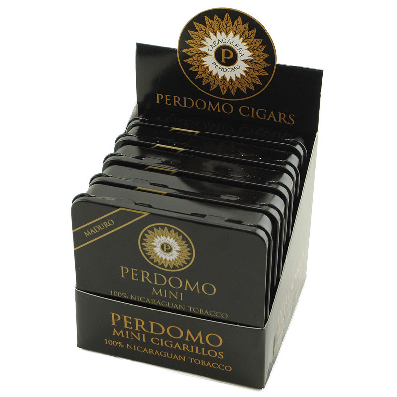 Perdomo Mini Cigarillos Mini Cigarillos Maduro Black Tins 5/20