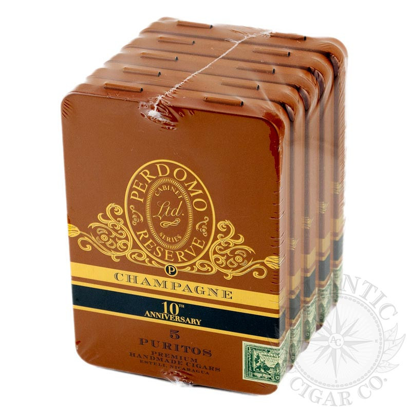 Perdomo 10th Anniversary Champagne Puritos Tins | Atlantic Cigar