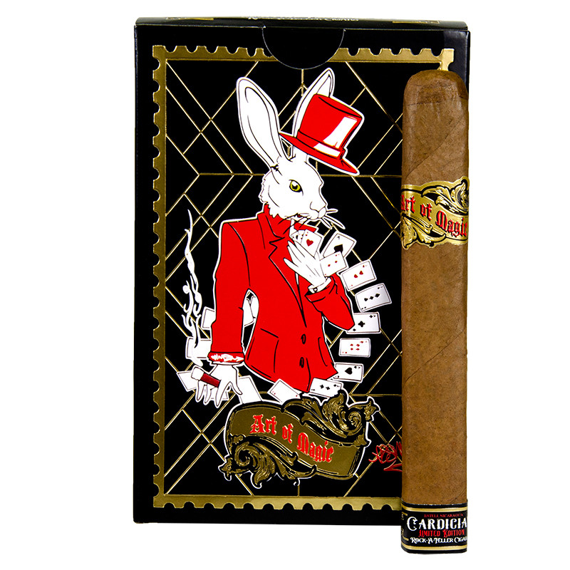 希少FredStoneの絵画95,96年アメリカ年度代表馬Cigar(シガー) Rock-A-Feller Limited Edition Art of Magic Cigars Cardician Toro BP
