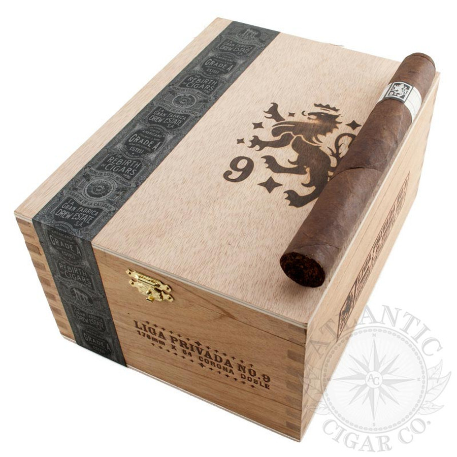 Liga Privada No9 Corona Doble Empty Wooden Cigar Box 6x8x4 