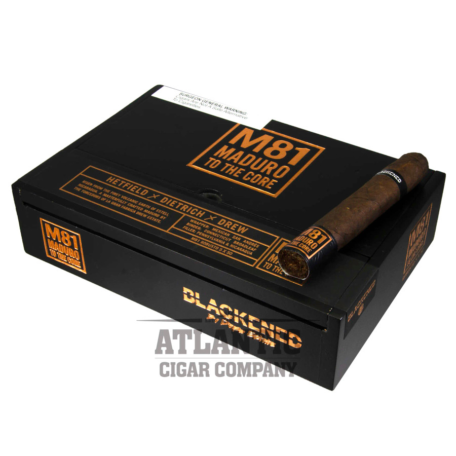 Blackened M81 by Drew Estate Robusto Box