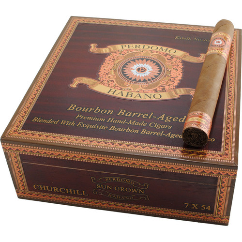 Perdomo Habano Bourbon Barrel Aged Sungrown Churchill cigar