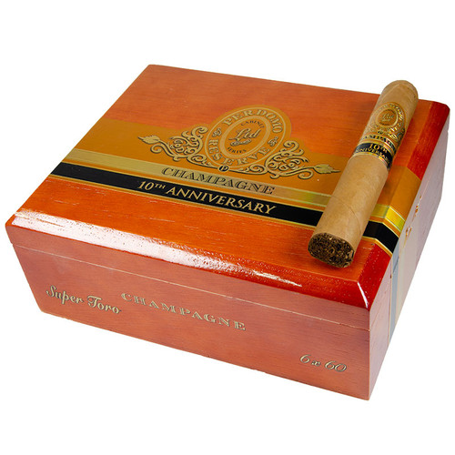 Perdomo 10th Anniversary Champagne Super Toro cigar product image from Atlantic Cigar Company