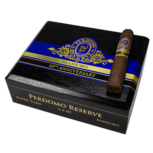 Perdomo 10th Anniversary Maduro Super Toro (BP) cigar product image from Atlantic Cigar Company