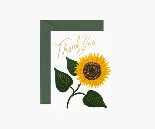 Sunflower Thank You Card Sunflower Thank You Card