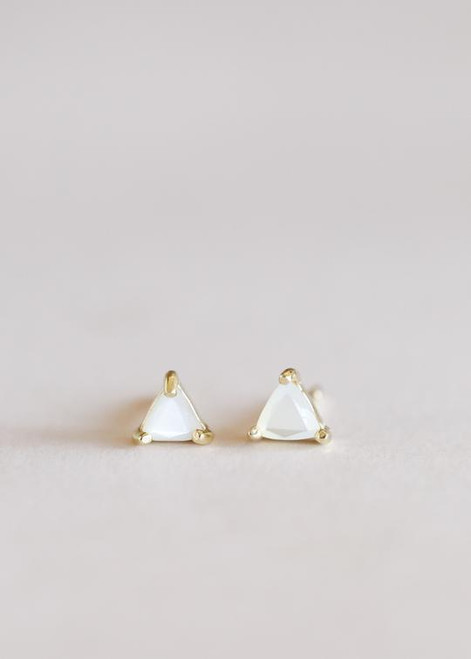 Mini Energy Gem Earrings | Mother of Pearl Mini Energy Gem Earrings | Mother of Pearl