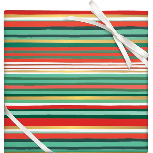 Red Solid Green Stripe Continuous Roll Wrap Red Solid Green Stripe Continuous Roll Wrap