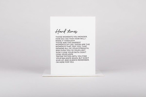 Hard Times Card Hard Times Card