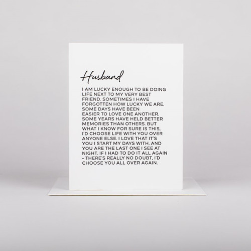 Dear Husband Card Dear Husband Card