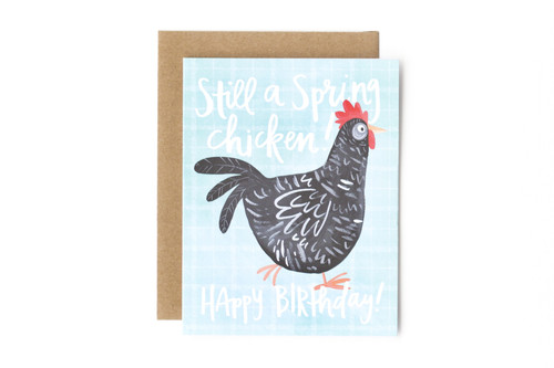 Spring Chicken Birthday Card Spring Chicken Birthday Card