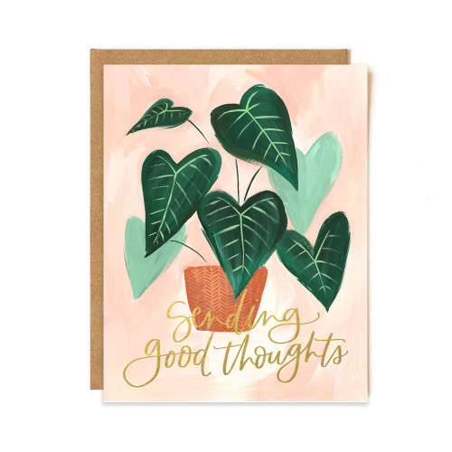 Green Leaf Good Thoughts Card Green Leaf Good Thoughts Card