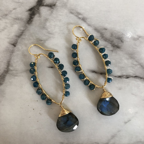 Candy Collection | Apatite + Labradorite Earrings Candy Collection | Apatite + Labradorite Earrings