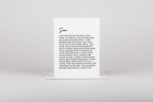 Dear Son Card Dear Son Card