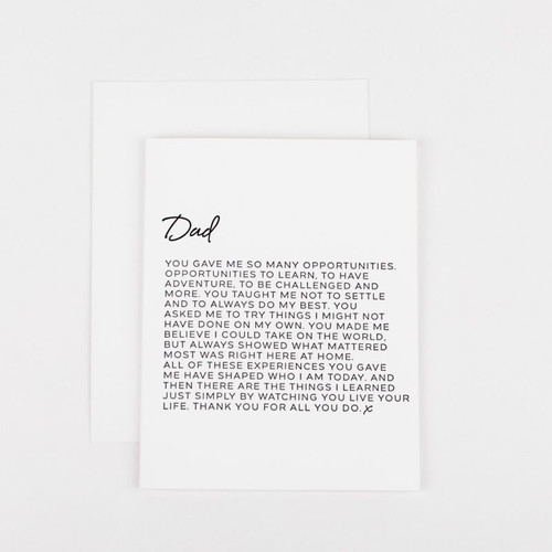 Dear Dad Greeting Card Dear Dad Greeting Card