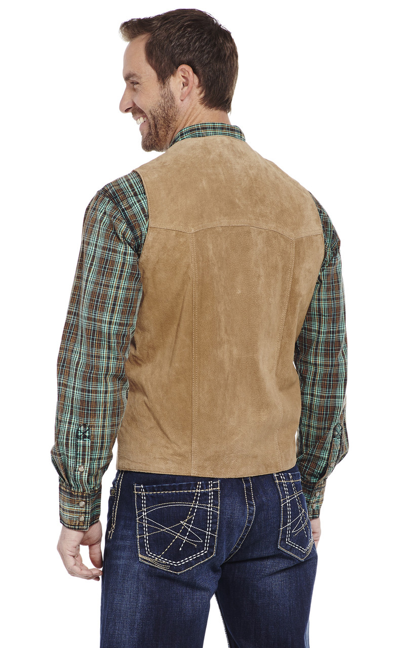 Men's Suede Leather Vest Cripple Creek