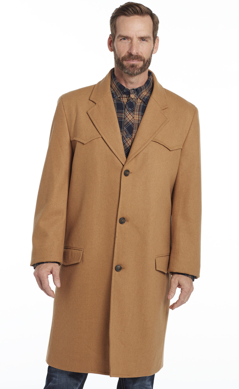 Wool Melton Overcoat With Concealed Carry Pocket (CR44466-F23)