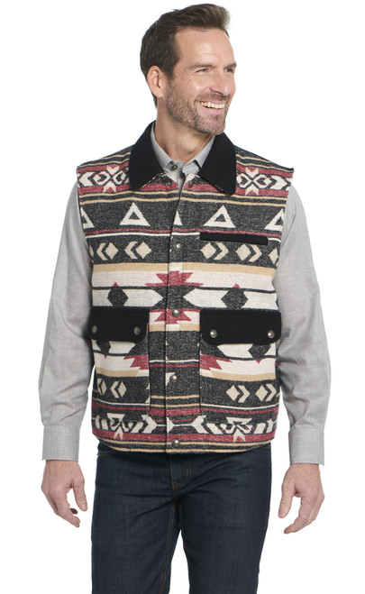 Two-Toned Navajo Blanket Vest W/ Concealed Carry Pocket (CR38549-F24)