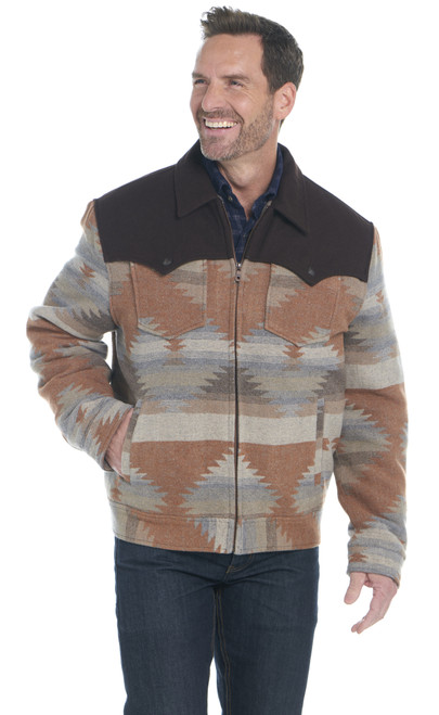 Two-Toned Navajo Blanket Zip Front Ranch Jacket W/ Concealed Carry Pocket (CR43049-F25)