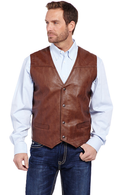 Men's Button Front Lamb Vest - Cripple Creek