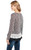 Long Sleeve Mixed Fabric Sweater Knit Top With Lace Trim (CG91105)