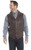 Snap Front Collared Antique Finished Lamb Nappa Vest W/ Concealed Carry Pocket (ML3168-F25)