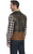 Snap Front Ombre Finished Leather Vest W/ Sherpa Lining (ML5079-F25)