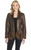 Grommet Trimmed Open Front Distressed Leather Fringe Jacket (LL10870-F26)