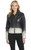 Studded And Hand Laced Ombre Leather Zip Front Jacket W/ Multi-Studded Back Band (LL21272-F25)