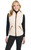 Zip Front Faux Shearling Vest W/ Microsuede Trim And Hidden Zip Pockets (CR19048-F26)