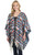 Open Front Blanket Wrap Poncho W/ Fringe (CR15149-F24)
