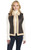 Open Front Faux Shearling Vest W/ Hand Lacing (CR18947-F24)