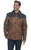 Snap Front Two-Toned Distressed Jacket W/ Knit Yokes, Diamond Quilting, And Faux Leather Trim (CW6410-F25)
