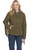 Quilted Snap/Zip Front Micro-Cord Jacket W/ Microsuede Back Fringe Detail (CW10454-F26)
