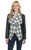 Open Front Faux Leather Jacket W/ Oversized Blanket Lapels And Lurex Stitch Detail (CW10716-F25)