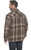 Zip Front Plaid Blanket Shirt Jacket W/ Faux Sherpa Lining (CR45049-F26)