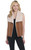 Open Front Faux Shearling Vest W/ Raw Edging And Oversized Lapels (CR19525-F25)