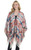 Open Front Blanket Wrap Poncho W/ Fringe (CR15149-F25)
